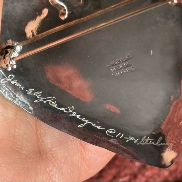 Vnt Joan Slifka Large Turquoise Heart Sterling Silver Concho Statement Piece - Picture 5 of 10